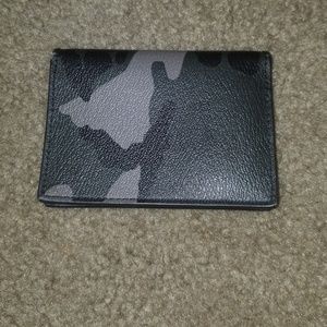 Coach Leather Camo Card/ID Holder